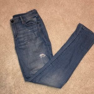 Iight-washed denim
